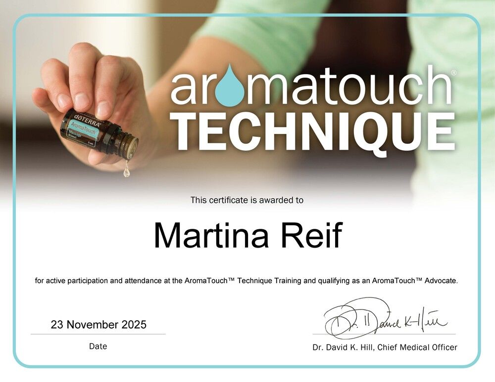 Zertifikat aromatouch Technique